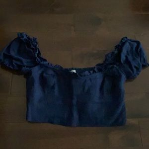 ARITZIA Navy Blue Cropped Bustier